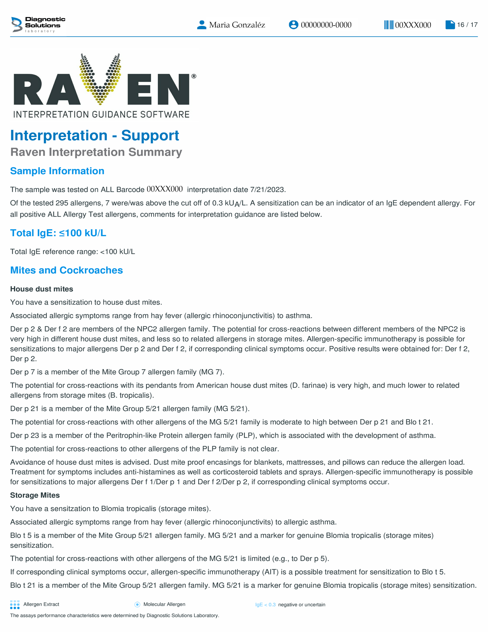 Test De Alergias Y Sensibilidades Alimentarias 16 Resultados 17